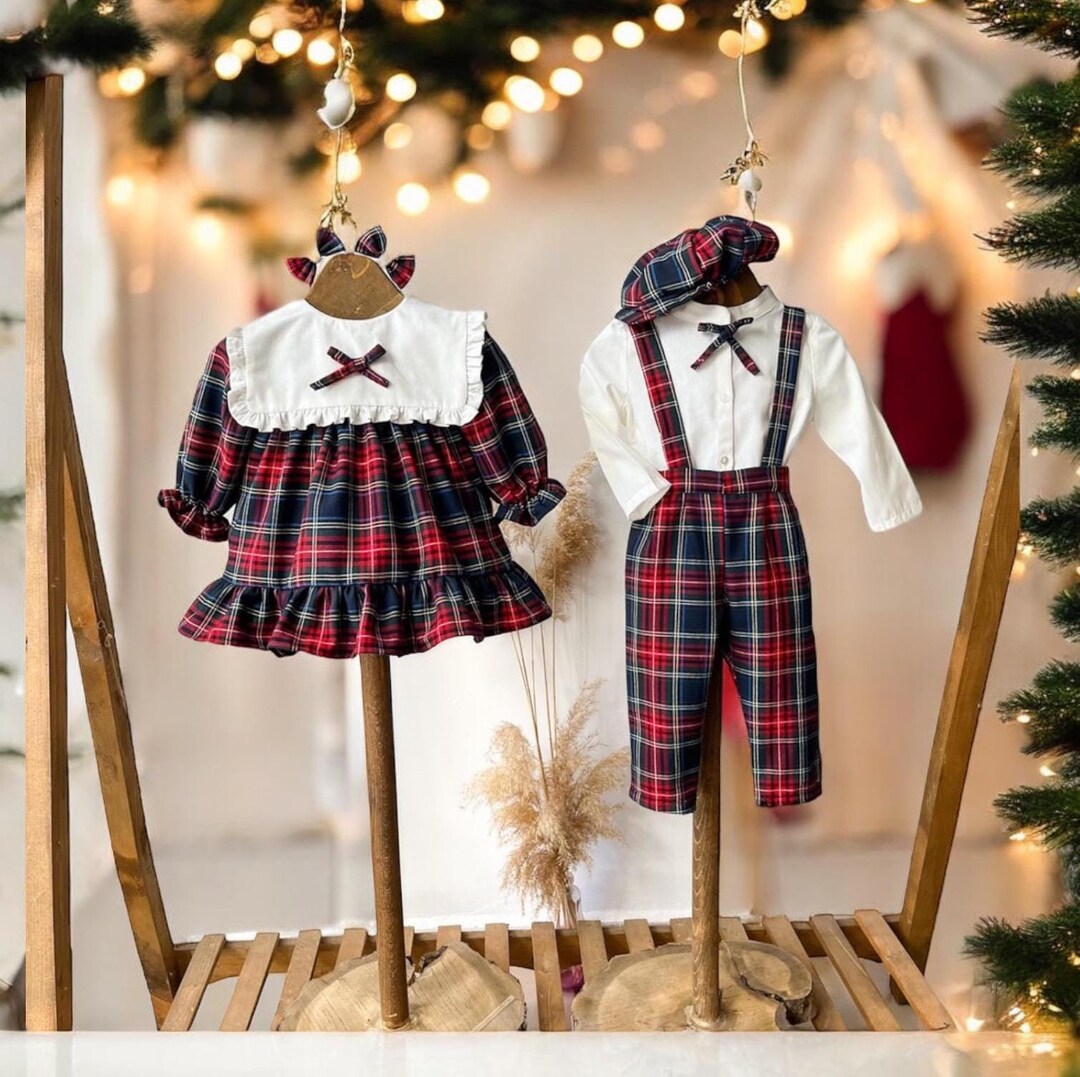 Sister and Brother Matching Christmas Outfit Baby Girls Christmas Dress ...