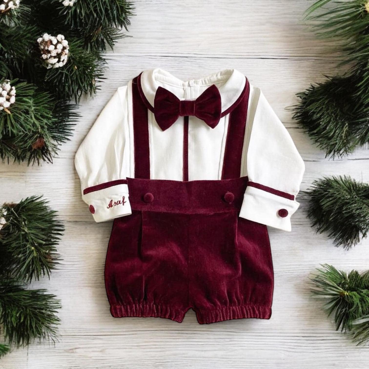 Baby Boy Christmas Outfit Etsy