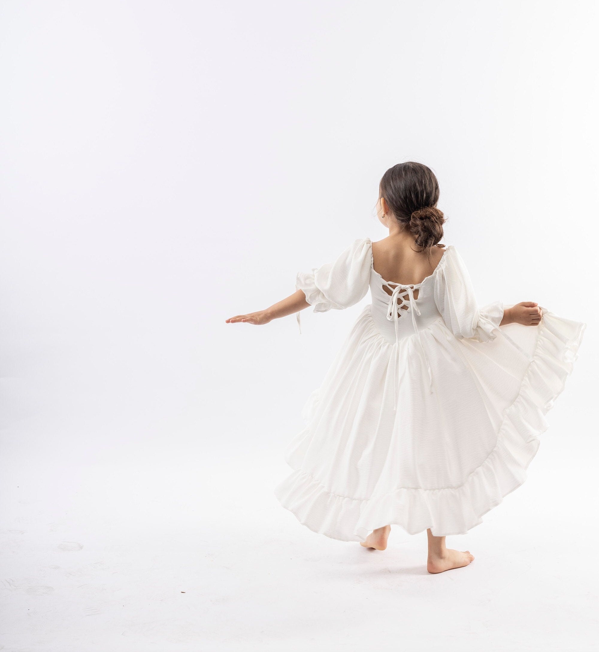 SlenyuBridal Holy First Communion Dress - Lace Flower Girl Dress, Ivory, Size 16