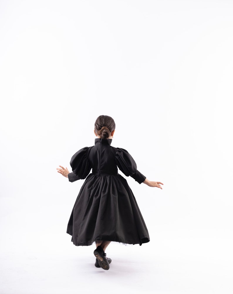 Cinder Witch Costume Kids Black Pink Dress Hat and Striped Tights