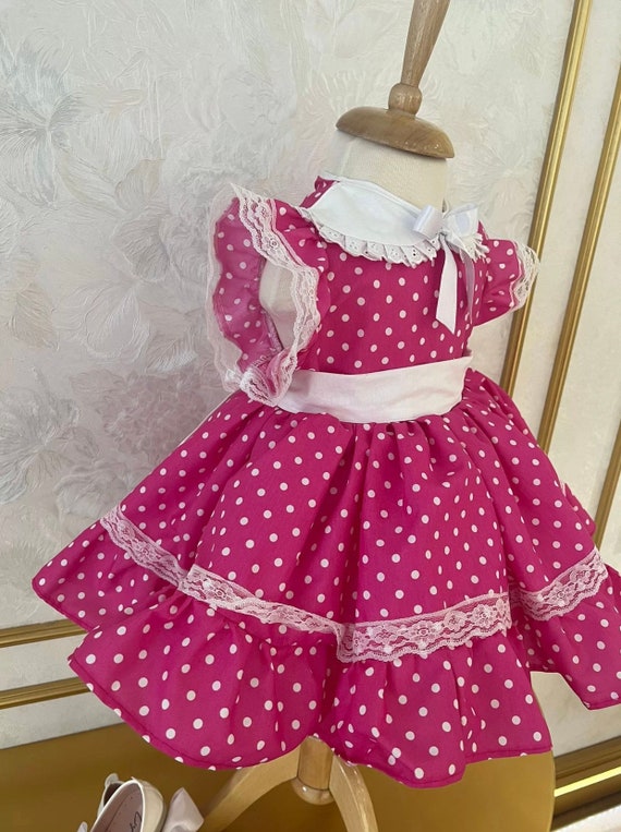 open lace back dress Soft Tides Halter Mini Dress Pink Polka Dot main image 1