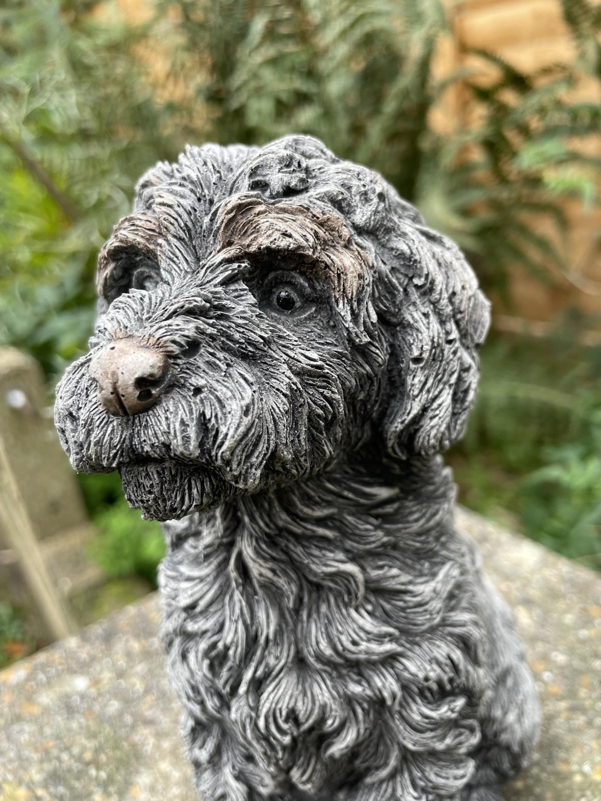 Cockapoo Statue - Garden Ornament - Hand Cast - Etsy UK