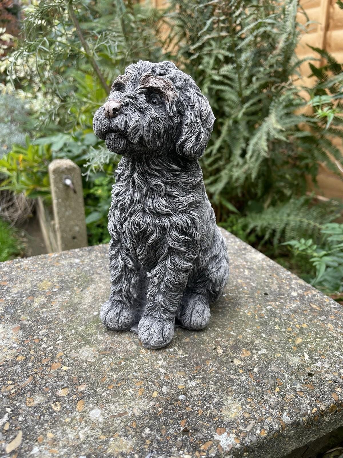 Cockapoo Statue - Garden Ornament - Hand Cast - Etsy UK