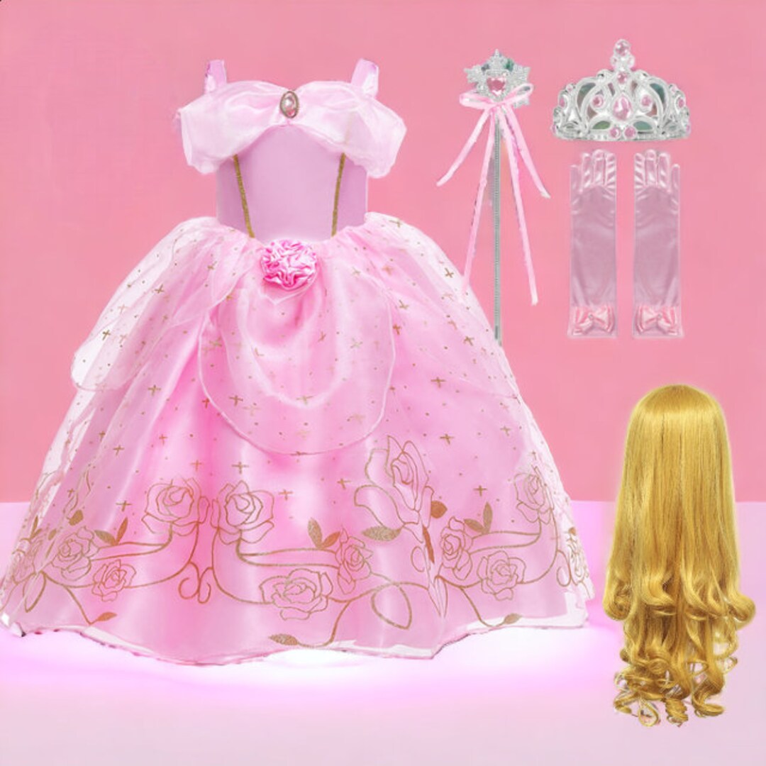 Girl Party Costume girl Princess Aurora Costumegirl Cosplay Etsy