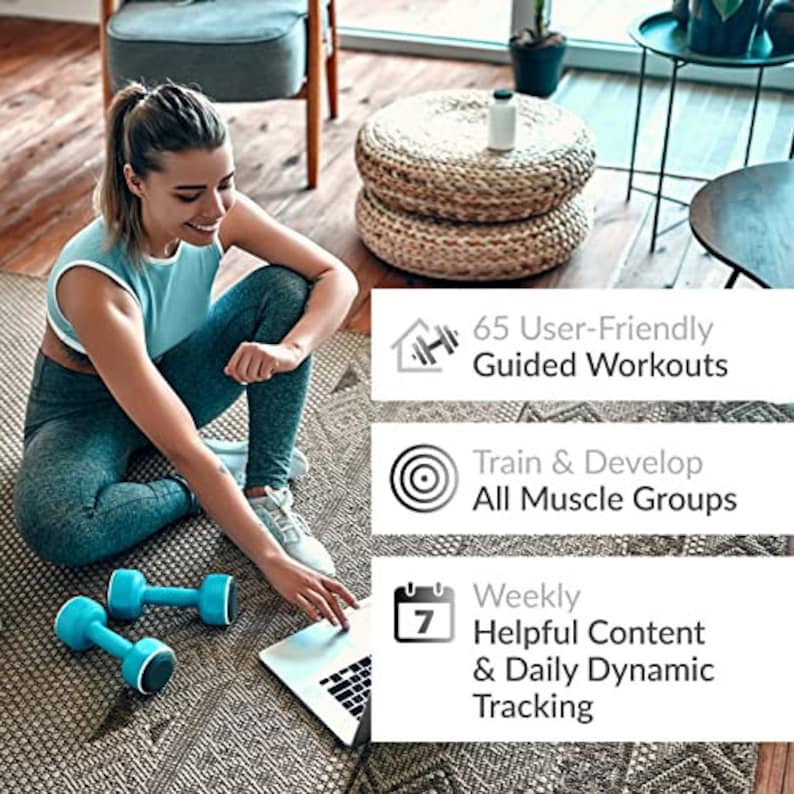 The Dumbbell Home Workout Journal. 13-Week Program. Fitness Planner / Workout Book that only requires dumbbells. Workout Journal for Women & Men. Workout Planner for Women. Workout Log Book / Fitness Journal / Workout Notebook. Digital Planner