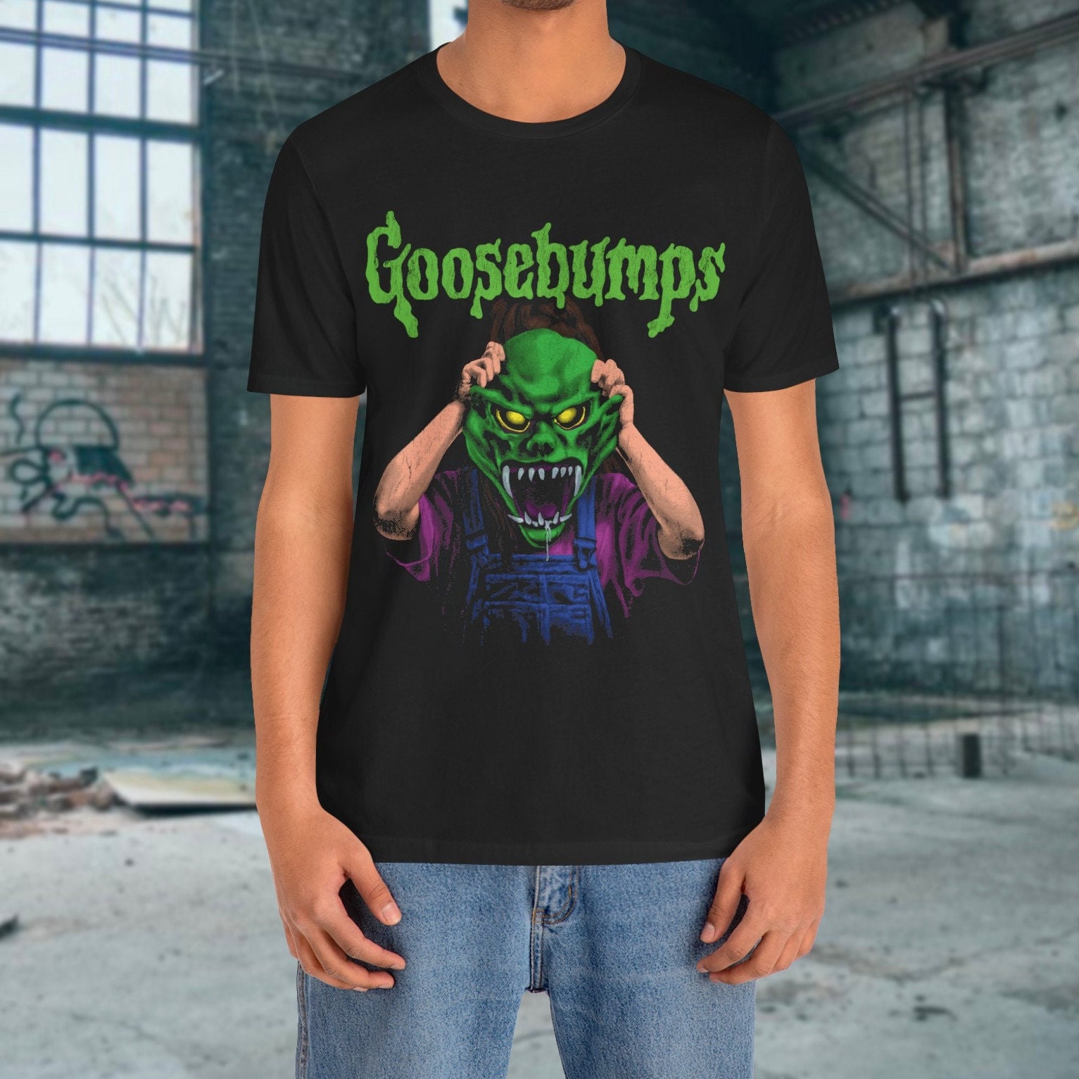 Goosebumps Shirt the Haunted Mask R.L. Stine - Etsy