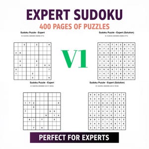 Expert-Level Sudoku Book | 400 Hard Puzzles for Serious Challenge (Vol. 1)