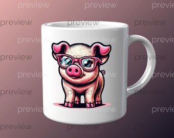 Animals Wearing Glasses Clipart, Colorful Cartoon Characters, Kids Art Graphics (Instant Download)
