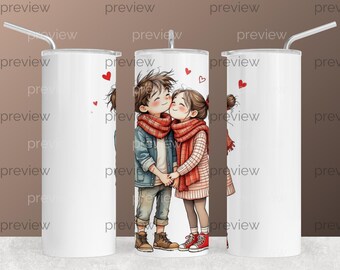 Valentine's Couple Clipart – Hand-Drawn Illustrations (Set of 12) (Digital Download)