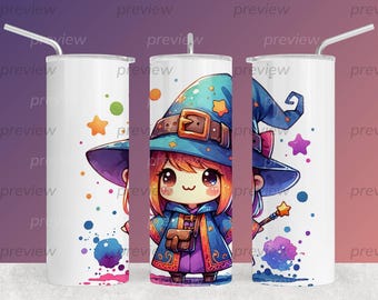 Halloween Wizard PNG Clipart Set, Goodie Bag Stickers (Instant Download)