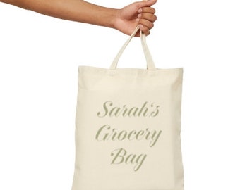 Personalised Vintage Grocery Tote Bag