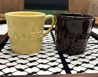 Disney Mickey Mouse Ceramic Mugs, Brown & Yellow, 12 oz, Set of 2