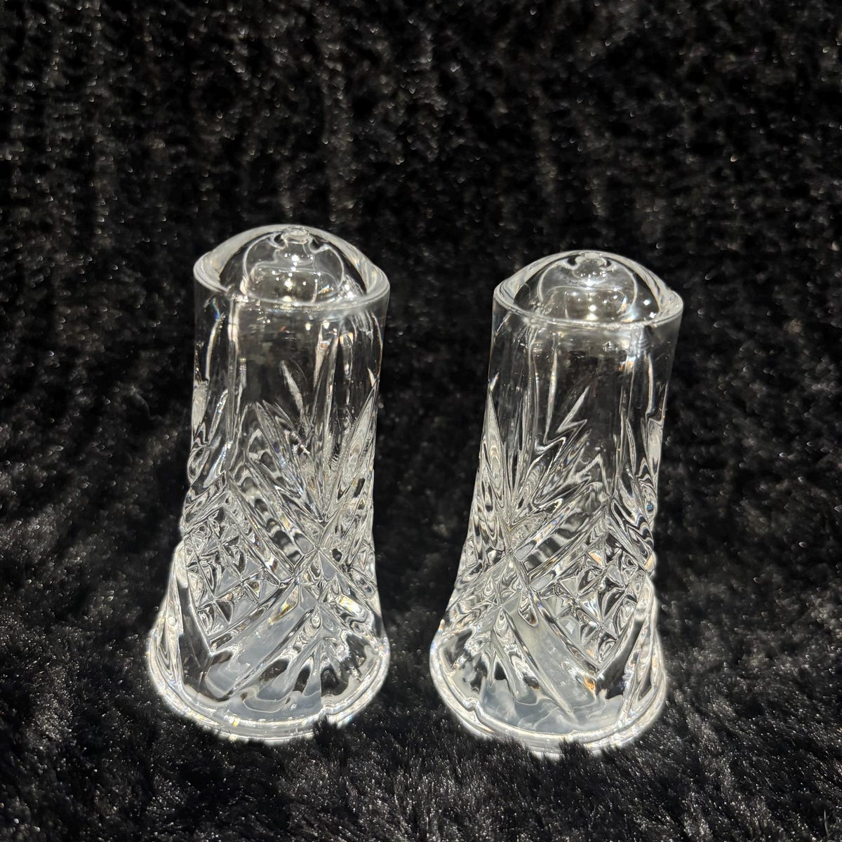 Beautiful Vintage Cut Crystal Glass Salt and Pepper Shakers 3 1/2 Inches Tall - Etsy