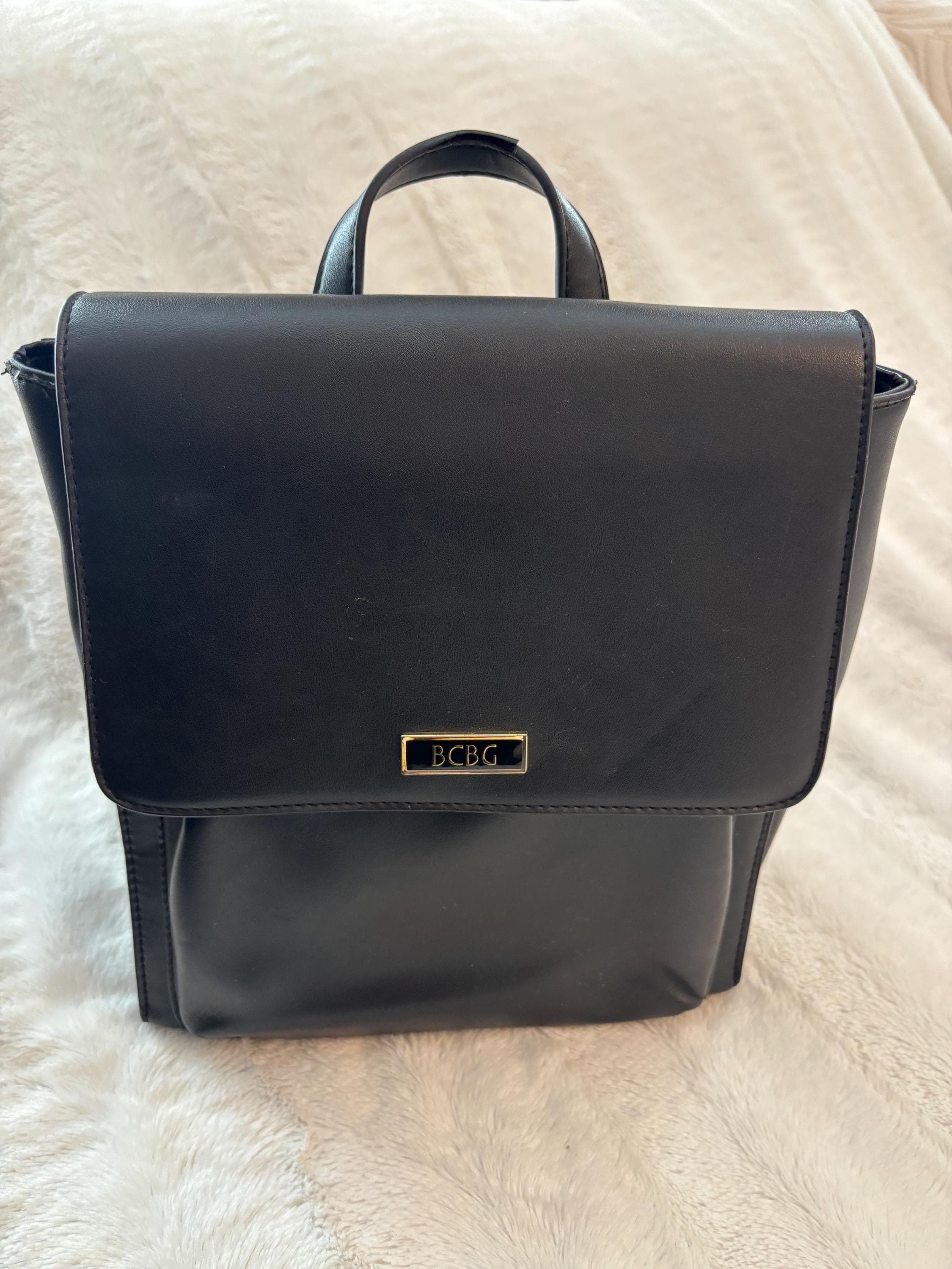 bcbgeneration leather backpack women’s BCBG black leather backpack 11 by 9