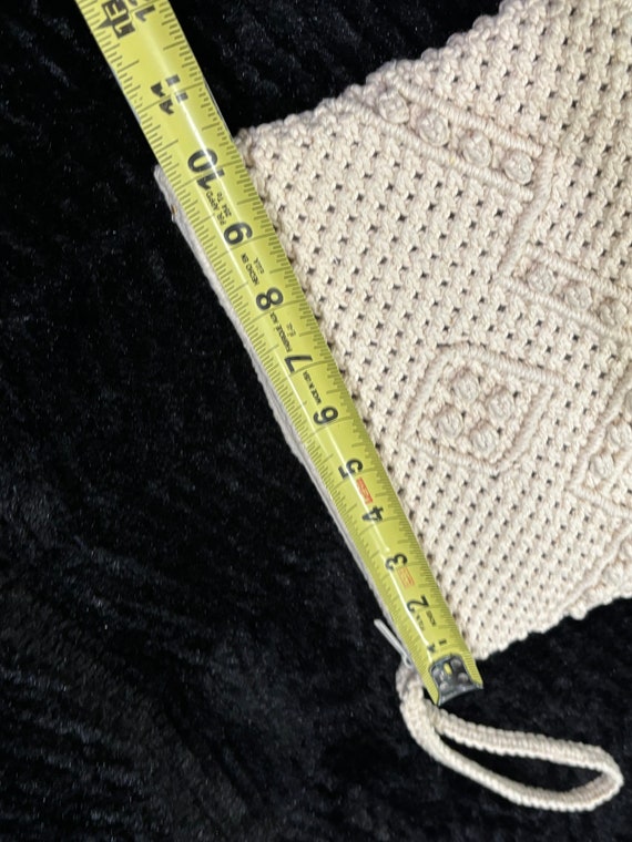womens macramé clutch/ wristlet bag 10 by 6 1/2 - image 9