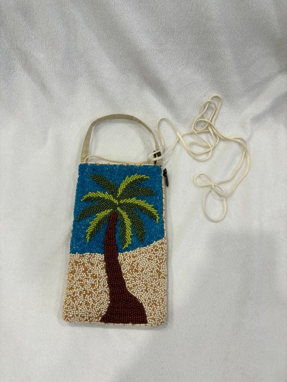 bamboo trading company palm tree beaded bag