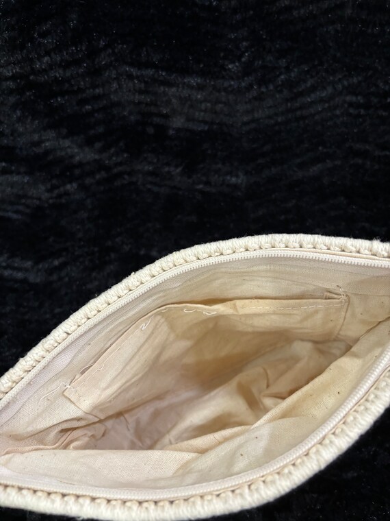 womens macramé clutch/ wristlet bag 10 by 6 1/2 - image 6