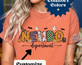 Neurology Nurse Halloween Shirt, Comfort Colors Nurse Shirt for Fall, Neuro ICU RN Gift for Provider, Stroke Team Graphic Tee