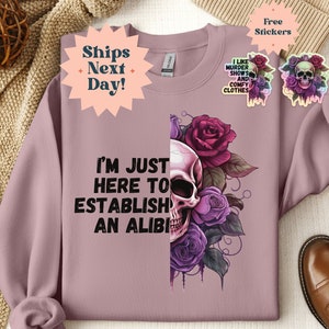 True Crime Sweatshirt This Is My Alibi, Murder Show Comfy Clothes Sweatshirt, Forensic Science Pathology Shirt