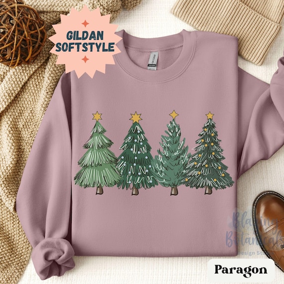 Weihnachten Sweatshirt Fichte Weihnachtspullover Damen Weihnachten