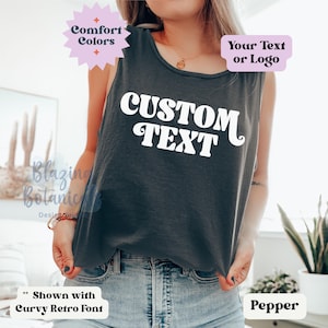 Custom Tank Top Comfort Colors Shirt, Summer Top with Customized Text, Personalize with Hospital Name Graduation Date