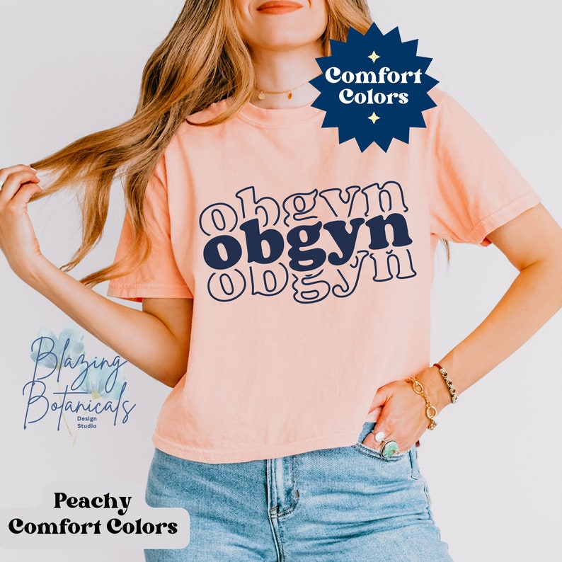 OBGYN Comfort Colors Boxy Tee Crop Top 3023 Obstetrics Tee, Present for ...