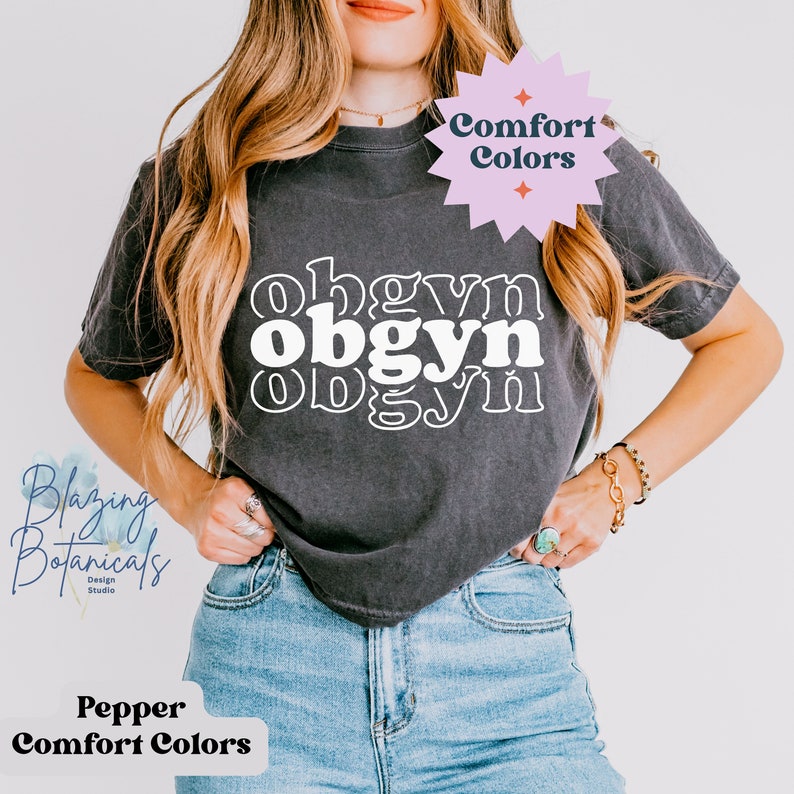 OBGYN Comfort Colors Boxy Tee Crop Top 3023 Obstetrics Tee, Present for ...
