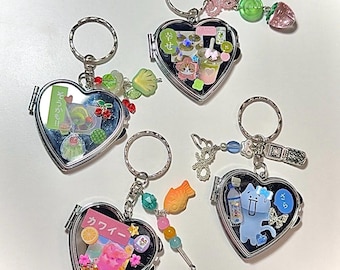 Cute Compact Mirror Keychains| Decorated| Gift