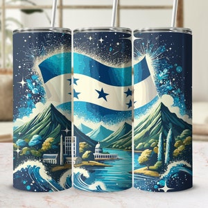 Honduras Tumbler Wrap | Digital Download | 20Oz Skinny Tumbler Sublimation | Central America | Sublimation Design