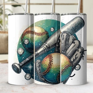Softball Tumbler Wrap: Personalized 20oz Skinny Sublimation Design (Digital Download)