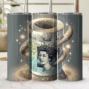 Money Tumbler Wrap | Png Sublimation Tumbler | Digital Download | Pink Money | 20Oz Skinny Tumbler | Straight Tumbler. | Instant Download