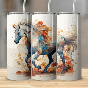 Horse Lovers Gift | Just A Girl Who Loves Horses | Horse Lover Wrap Png | Straight Tumbler Wrap | 20Oz Skinny Tumbler Sublimation Designs