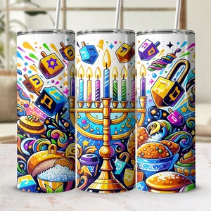 Hanukkah Png | Jewish Png | Sublimate Designs Download | Instant Digital Download | Hanukkah Tumbler | Winter Tumbler | Sublimation Tumbler