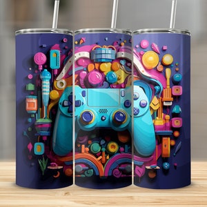 Game Tumbler Wrap | Tumbler For Gamer | Video Game Gift | Gamer Sublimation Tumbler Wrap | Gamer Tumbler Sublimation Designs Download Png
