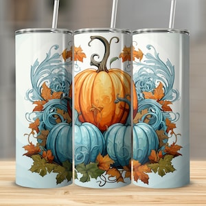 Sunflower Pumpkins Tumbler Wrap | Fall Flannel | Digital Download | 20 Oz Tumbler Wrap | Autumn Tumbler Wrap | Fall Pumpkin Tumbler Wrap