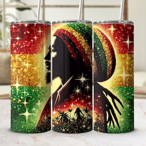Rasta Tumbler Wrap | Digital Download | 20 Oz Skinny Tumbler Design | 20Oz Tumbler | Rasta Flag Tumbler Design | Marley Tumbler Design