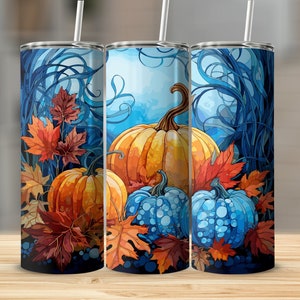 Sunflower Pumpkins Tumbler Wrap | Digital Download | 20 Oz Tumbler Wrap | Autumn Tumbler Wrap | Fall Pumpkin Tumbler Wrap