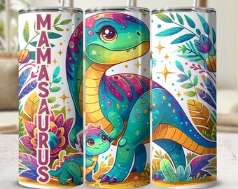 MamaSaurus Tumbler Wrap: Mother's Day Sublimation Design (Digital Download)