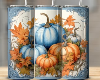 Sunflower Pumpkin 20oz Tumbler Wrap: Autumn Design (Digital Download)