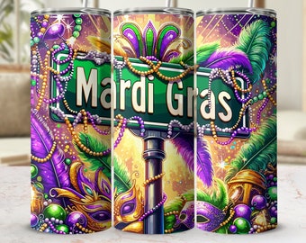 Mardi Gras Tumbler Png | Straight Tumbler | 20Oz Skinny Tumbler Wrap | 20 Oz Tumbler Designs | 20 Oz Skinny Tumbler Wrap | Png File