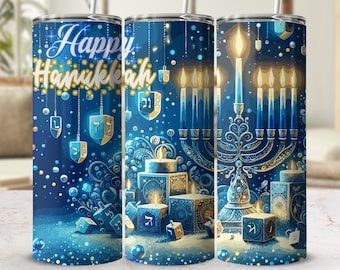 Hanukkah Png | Jewish Png | Sublimate Designs Download | Instant Digital Download | Hanukkah Tumbler | Winter Tumbler | Sublimation Tumbler