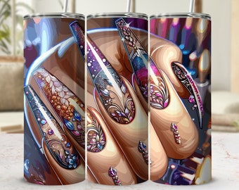 Nail Boss Tumbler Wrap: Manicure Salon Design (Digital Download)