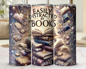 Just One More Chapter | 20Oz Tumbler Wrap | Book Lover | Ripped Pages | Reading Tumbler Wrap | 20Oz Skinny Tumbler | Reader Gifts