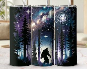 Envoltura para vaso Bigfoot: Diseño de sublimación de Sasquatch (descarga digital)