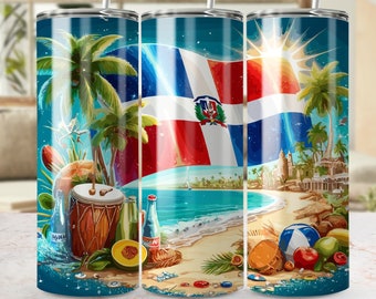 Dominican Republic | Dr Tumbler Wrap | Skinny Tumbler | Dominicana Soy | Png Download | Tumbler Wrap Png | Dominican Flag Png