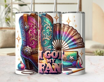 Cowgirl Boots 20oz Tumbler Wrap: African American Western Art (Digital Download)