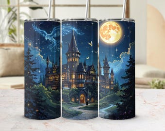 Wizard Castle Tumbler Design: Seamless 20 Oz Wrap (Digital Download)