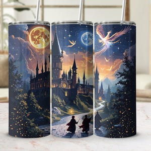 Wizard School Tumbler Design: Seamless 20 Oz Wrap (Digital Download)