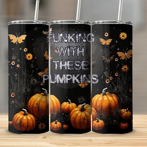 Fall Leaves & Pumpkin Tumbler Wrap | Digital Download | Fall Tumbler Wraps | Pumpkin Wrap | Autumn Pumpkin Pattern | Seamless Sublimation