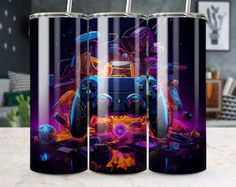 Gamer Tumbler Wrap: 3D Gaming Controller Design (Digitaler Download)